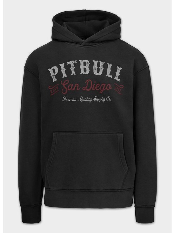 PITBULL PITBULL Bluza Washed STRENGHT & RESPECT Szary Regular Fit