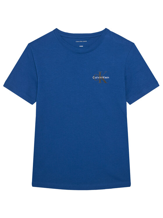 Calvin Klein Jeans Calvin Klein Jeans Tričko Chest Monologo IU0IU00719 Modrá Regular Fit