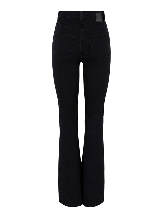 Pieces Pieces Τζιν 17111068 Μαύρο Flared Fit