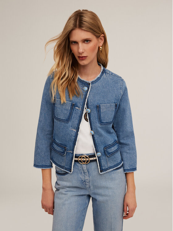 Motivi Motivi Giacca di transizione R584Q001009N004 Turchese Regular Fit