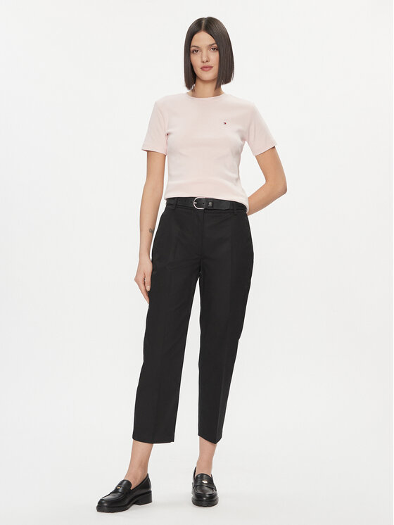 Tommy Hilfiger Tommy Hilfiger Chino WW0WW40504 Crna Straight Fit