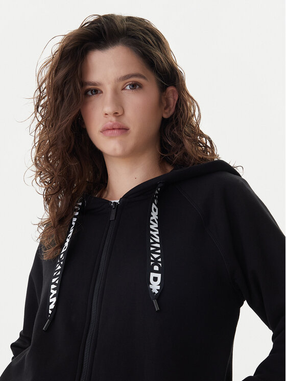 DKNY Sport DKNY Sport Džemperis ar kapuci DP5J9510 Melns Relaxed Fit