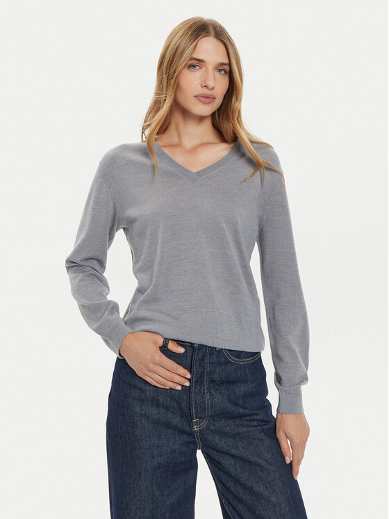 United Colors Of Benetton United Colors Of Benetton Пуловер 11AHD401L Сив Regular Fit