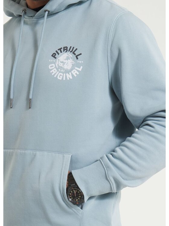 PITBULL PITBULL Bluza Bluza męska z kapturem DOG SD S Błękitny Regular Fit