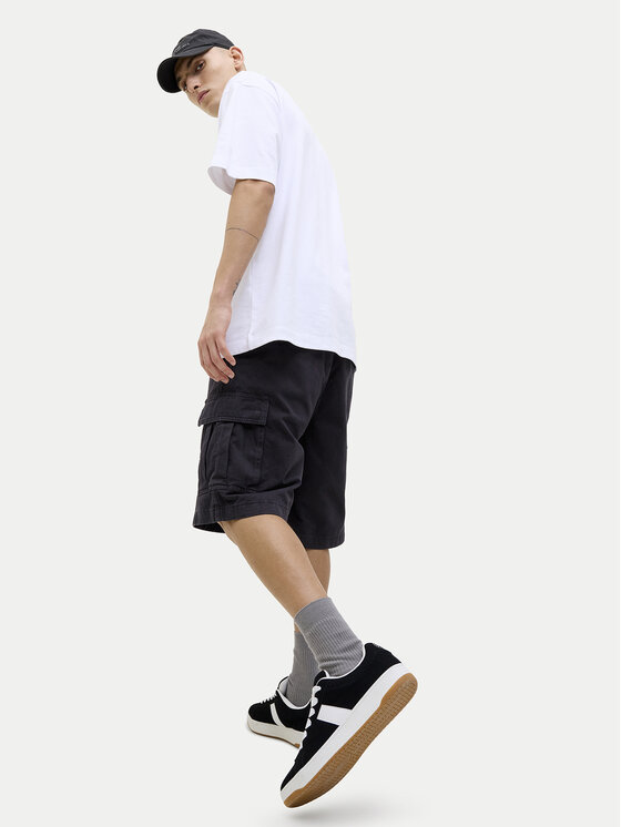 Jack & Jones Jack & Jones Pantalon scurți din material Karl 12269374 Negru Loose Fit