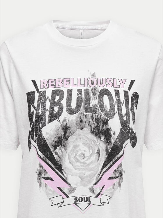 ONLY ONLY T-shirt Lulu 15307345 Bijela Regular Fit