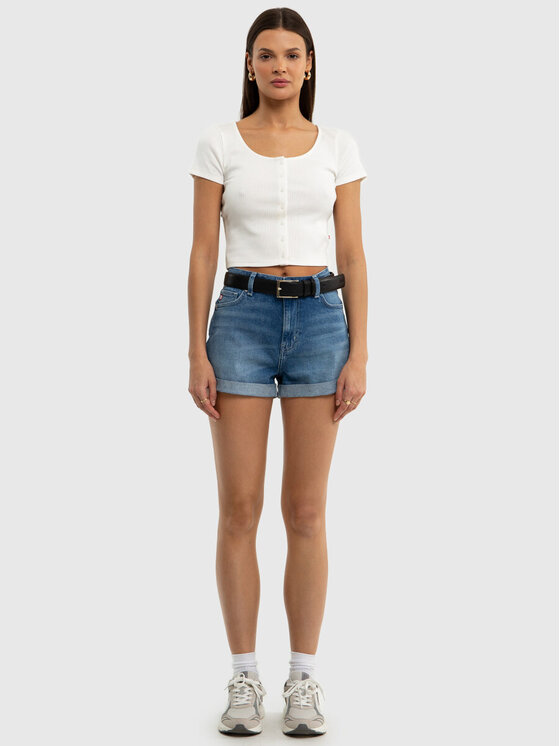 BIG STAR BIG STAR Szorty jeansowe AYAKO_294_110 Niebieski Basic Fit