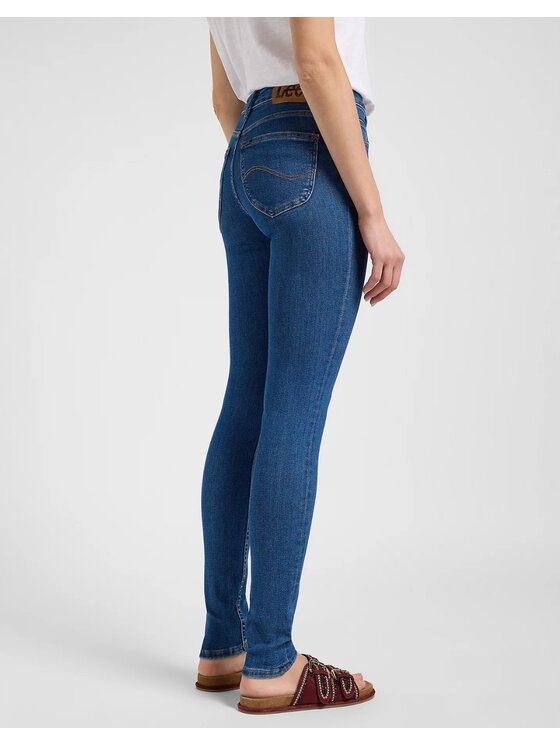 Lee Lee Jeansy Scarlett High Niebieski Skinny Fit