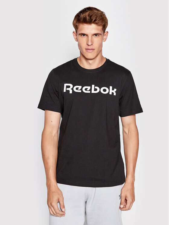 Reebok Reebok T-Shirt Classic Graphic Series Linear Logo GJ0136 Czarny Slim Fit