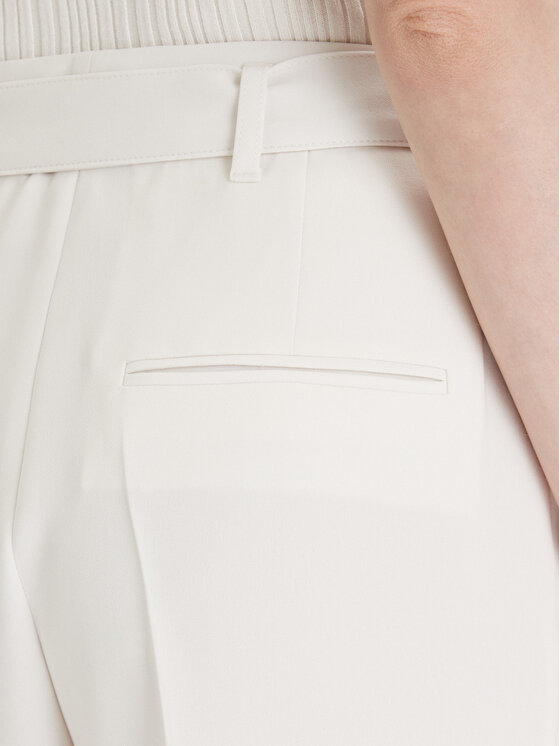 BOSS Boss Kalhoty z materiálu Tapiah 50490037 Écru Relaxed Fit