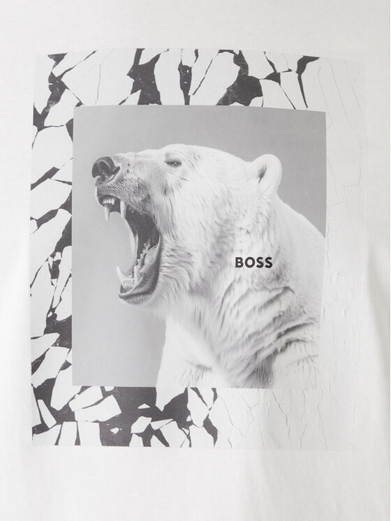 BOSS BOSS T-shirt Lupo 50554615 Bianco Regular Fit