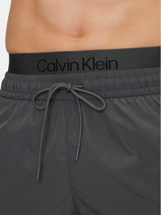 Calvin Klein Swimwear Calvin Klein Swimwear Plavecké šortky KM0KM01104 Sivá Regular Fit