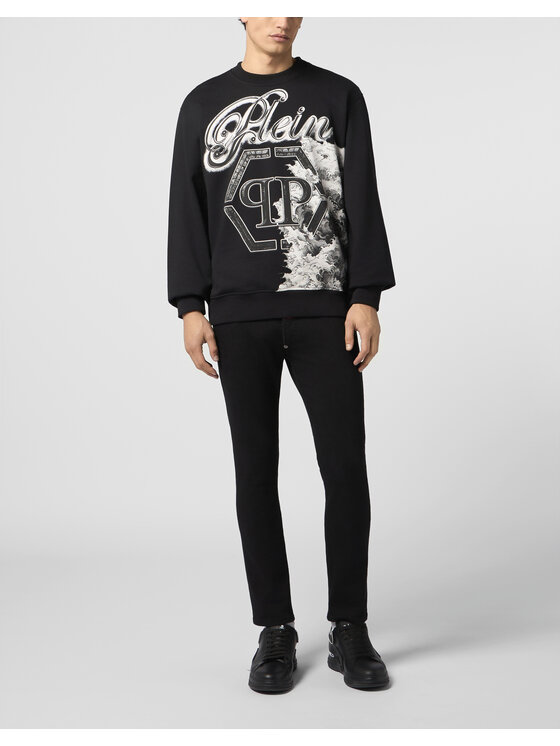 PHILIPP PLEIN PHILIPP PLEIN Bluza 29822 Czarny Regular Fit