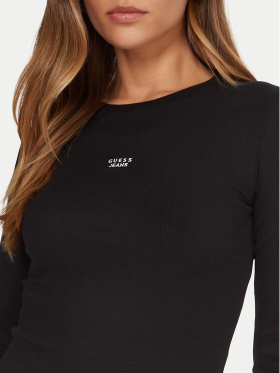 Guess Jeans Guess Jeans Blusa W5BP01 KA0H1 Nero Slim Fit