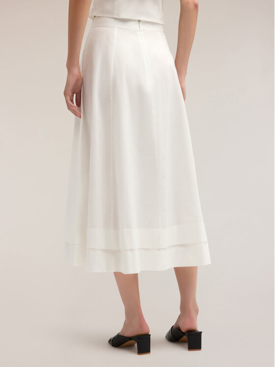 Motivi Motivi Gonna maxi 1238Q001088N011 Bianco Flared Fit