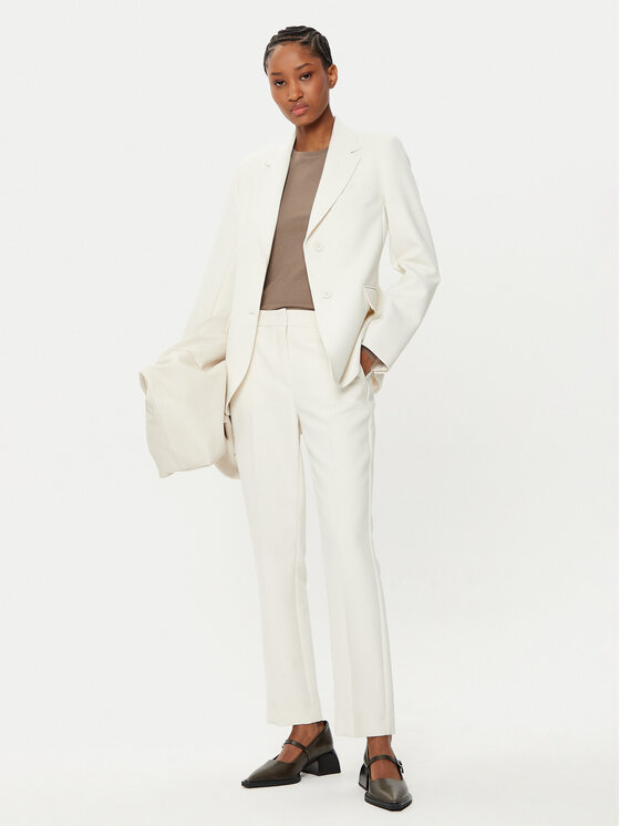 Weekend Max Mara Weekend Max Mara Chinosy Rana 2515131031 Écru Slim Fit