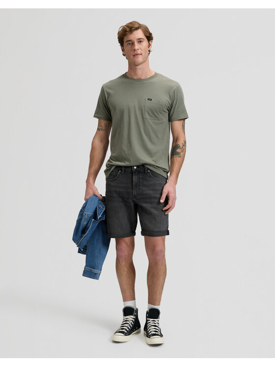 Lee Lee T-Shirt ULTIMATE POCKET TEE Zielony Slim Fit