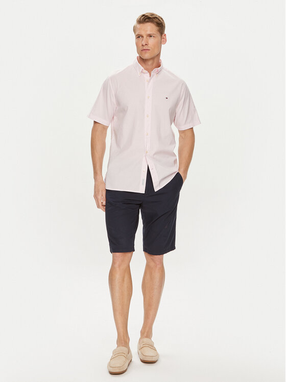 Tommy Hilfiger Tommy Hilfiger Koszula MW0MW33809 Różowy Regular Fit