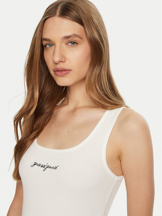 Guess Guess Τοπ W5RP48 KA0H1 Λευκό Regular Fit