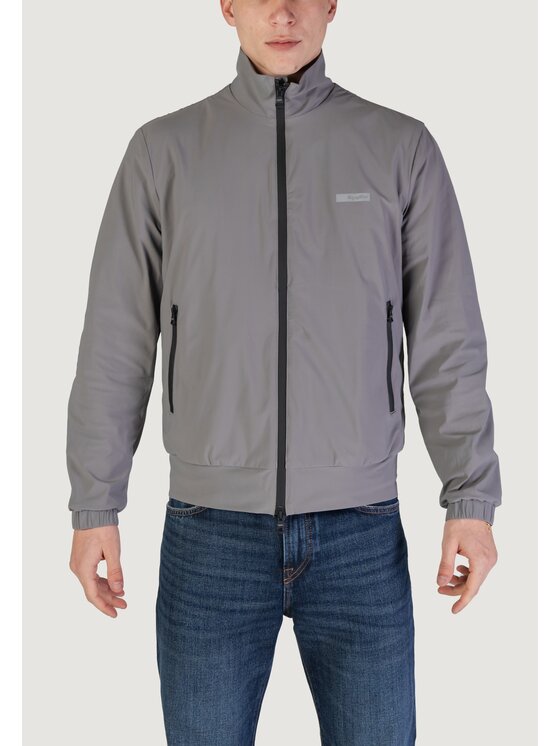 RefrigiWear RefrigiWear Giacca di pelle NY1001F01700 Grigio Regular Fit