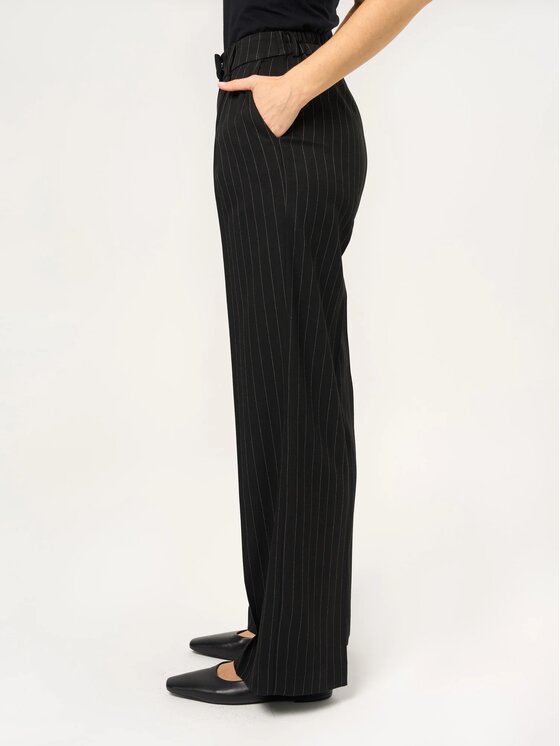 Willsoor Willsoor Spodnie materiałowe 68255 Czarny Wide Leg