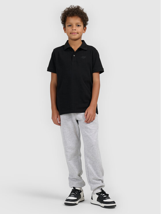 4F 4F Polo BASIC+ Czarny Regular Fit