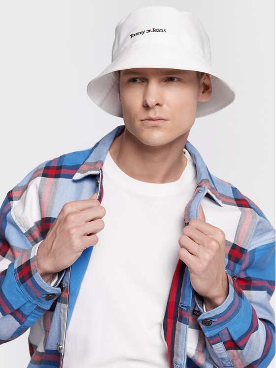 Bucket Hat Tommy Jeans Sport AM0AM11005 Alb