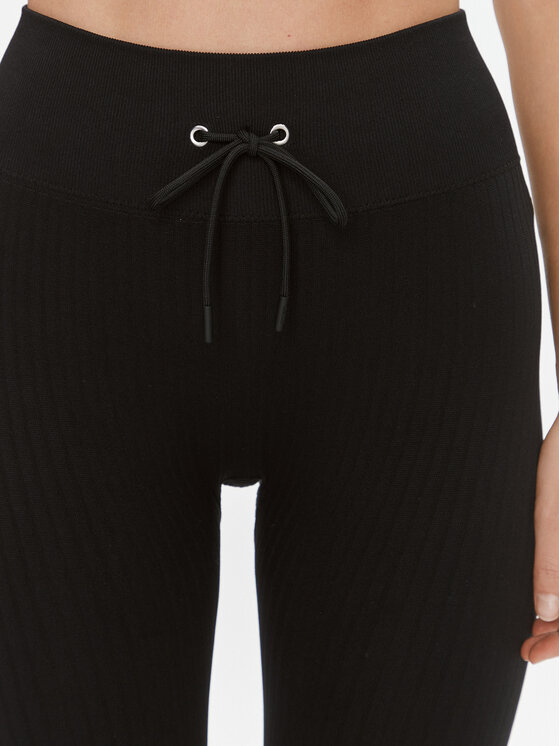 Guess Guess Legginsy Rib-Seamless V4RB00 Z3CC0 Czarny Slim Fit