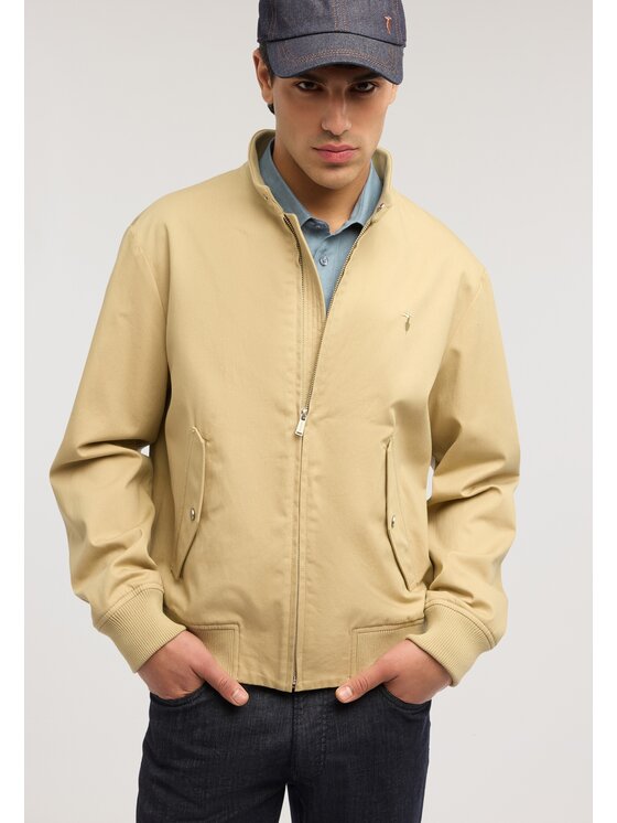 Trussardi Trussardi Płaszcz zimowy R027M000051N012 Kremowy Regular Fit
