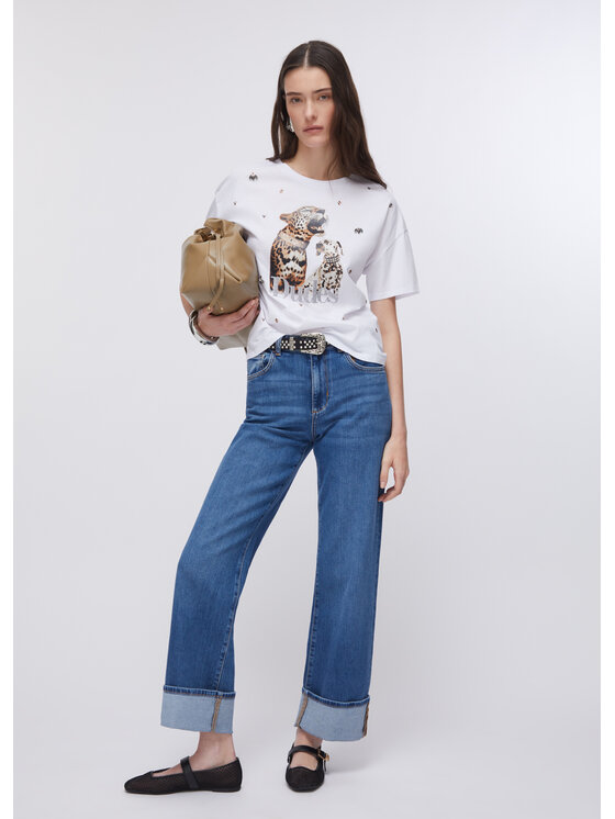 Liu Jo Liu Jo T-Shirt WA6331JS904P9272 Biały Regular Fit