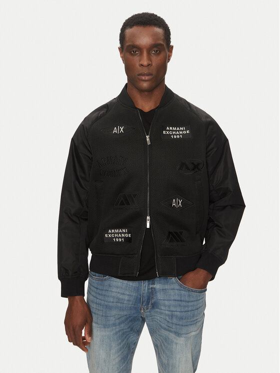 Armani Exchange Armani Exchange Bomber striukė XM000388 AF13130 UC001 Juoda Regular Fit