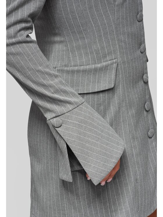 Ombre Ombre Sukienka koktajlowa LA-OM-DLR221 Szary Regular Fit