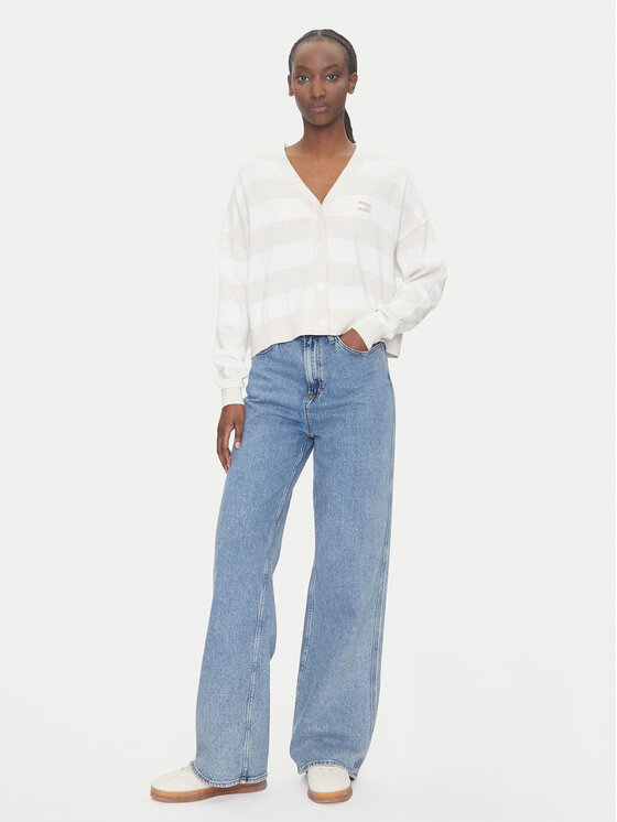 Tommy Jeans Tommy Jeans Kardigan DW0DW20968 Beżowy Relaxed Fit