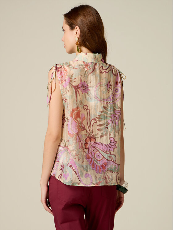 Oltre Oltre Koszula 5076R003327N0S5 Różowy Regular Fit