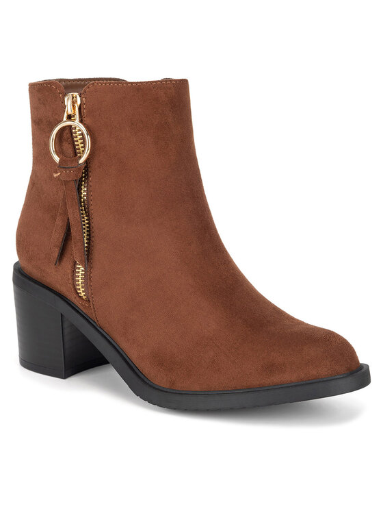 Clara Barson Clara Barson Polokozačky LS5276-02A Hnědá