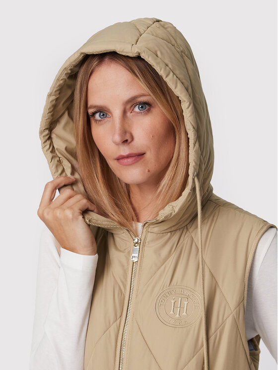 Tommy Hilfiger Tommy Hilfiger Αμάνικο Μπουφάν Sorona WW0WW35096 Μπεζ Relaxed Fit