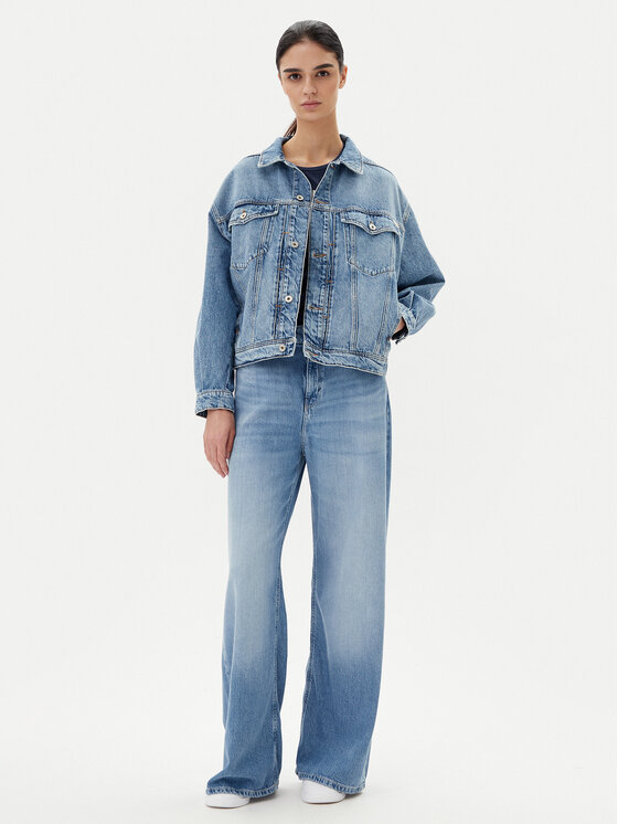 Mustang Mustang Jeans jakna Arcata 1016219 Modra Loose Fit