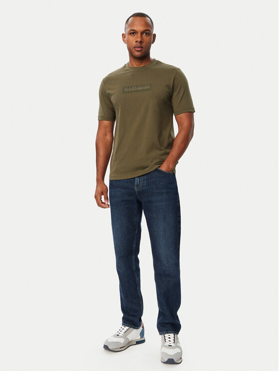 Napapijri Napapijri T-särk S-Box Logo NP0A4IFL Tumeroheline Regular Fit