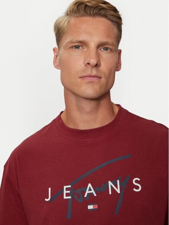 Tommy Jeans Tommy Jeans T-Shirt Signature Twist DM0DM19683 Κόκκινο Regular Fit