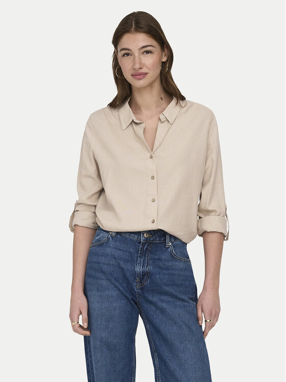 ONLY ONLY Košulja Goa 15363991 Bež Loose Fit