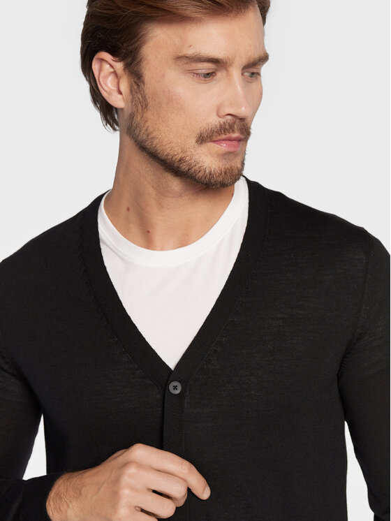 Cardigan Mardon-L 50476356 Nero Slim Fit