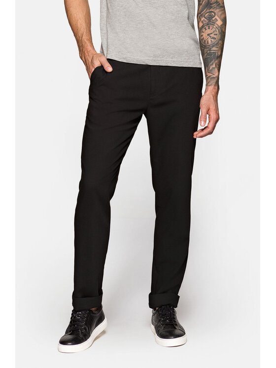Lancerto Lancerto Spodnie materiałowe Landon Czarny Regular Fit