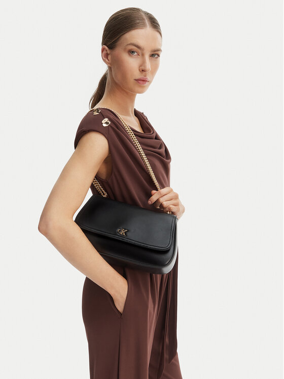 Calvin Klein Calvin Klein Rankinė Ck Convertible Chain Medium Bag LV04F3171G Juoda