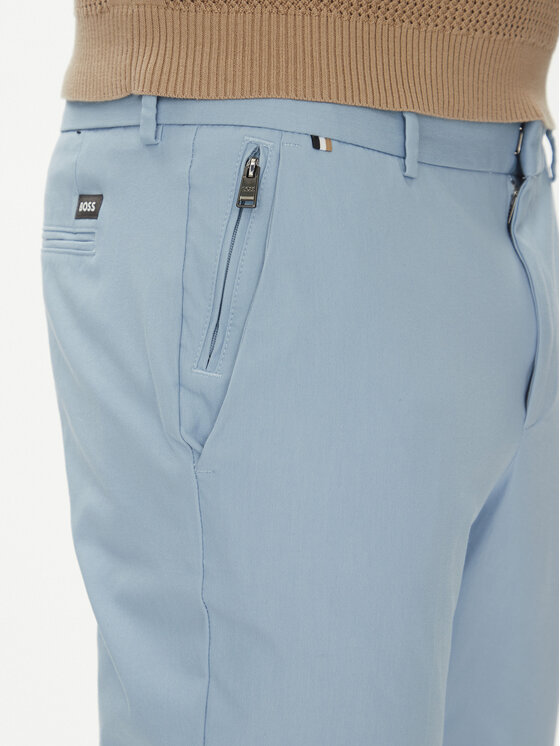 BOSS BOSS Kalhoty z materiálu Kaito1_T 50487754 Světle modrá Slim Fit