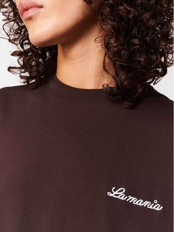 La Mania La Mania T-Shirt CARENA Hnědá Basic Fit