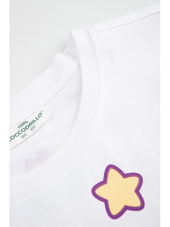 Coccodrillo Coccodrillo Tričko WC6143214LGD-001 Biela Regular Fit