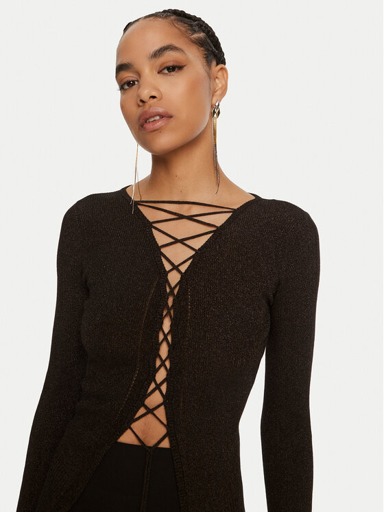 Patrizia Pepe Patrizia Pepe Блуза 8K0207 K1QZA K250 Черен Slim Fit