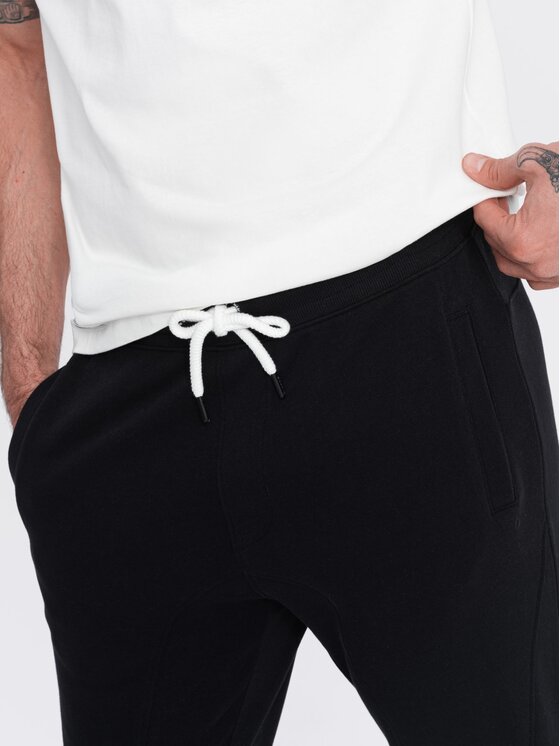 Ombre Ombre Joggers kalhoty OM-PABS-0173 Černá Regular Fit