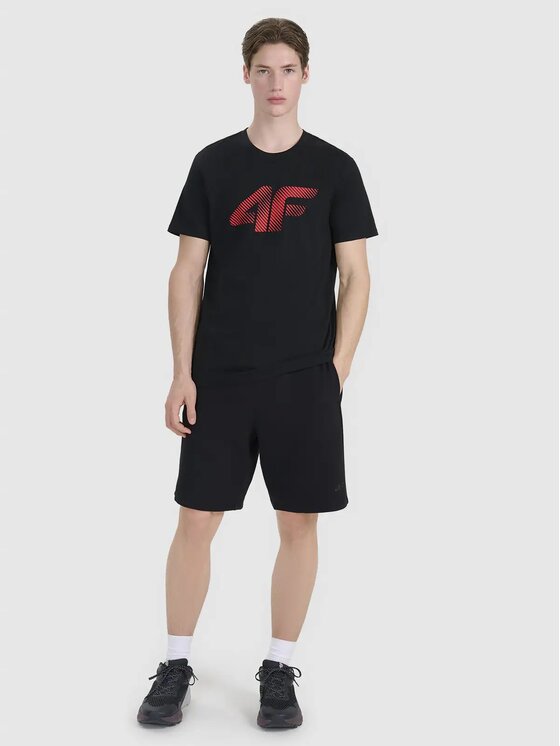 4F 4F T-Shirt 4FWMM00TTSHM2257-020S Czarny Regular Fit
