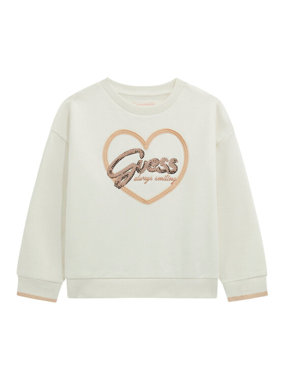 Guess Kids Bluza K5BQ05 KAV34 Écru Relaxed Fit